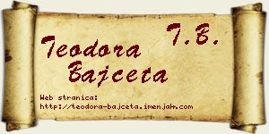 Teodora Bajčeta vizit kartica